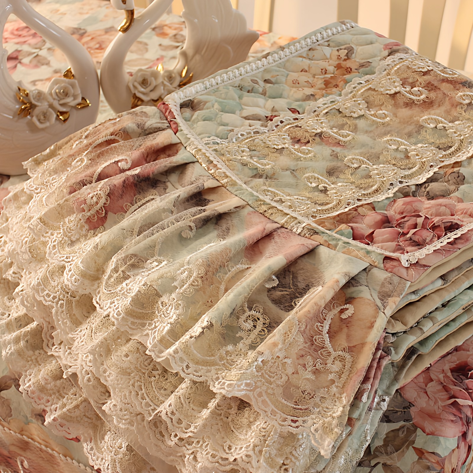 茶几桌布蕾丝欧式田园风餐桌布椅套椅垫餐椅套布艺套装椅子套罩,淘宝优惠券,粉丝福利购,淘宝优惠卷