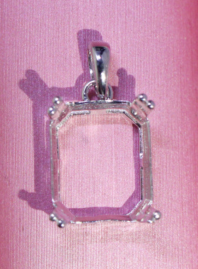 冰花切吊坠托简约女长方形雷迪恩