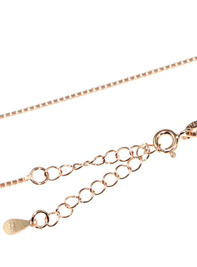 925纯银项链女盒子链延长链加长