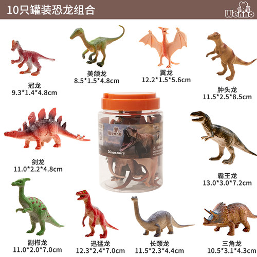 恐龙玩具男孩儿童软胶霸王龙三角龙仿真动物模型手办摆件生日礼物-图1