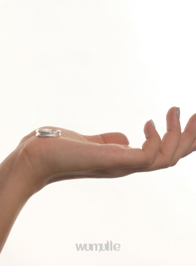 wumull男女铜复古磨砂哑光开口戒