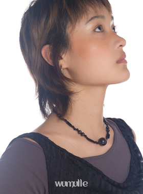 wumulle木质编绳项圈自制深色系