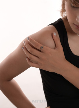 wumulle男女铜复古做旧玫瑰戒指