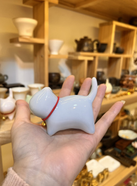 白瓷萌小猫可爱猫咪陶瓷家用桌面摆件装饰品