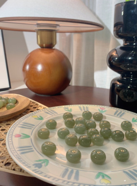 天然和田玉18K百搭款转运珠吊坠