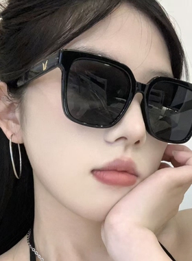 复古猫眼窄框方形遮阳镜女