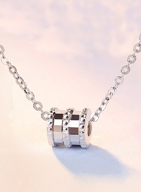 新款轻奢Pt950铂金项链镀白金小蛮腰锁骨链吊坠送女友生日礼物