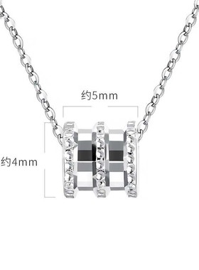 PT950铂金项链女 18k白金锁骨链女款白金小蛮腰吊坠 百搭新款项链