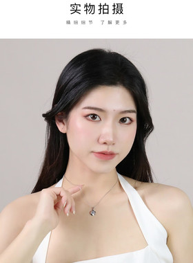 铂金项链女PT950锁骨链18K白金钻石吊坠2023年新款情人节送女朋友