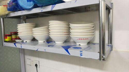 不锈钢厨房墙壁式置物架托壁挂式收纳架子上吊架调味架上墙展示架 - 图3