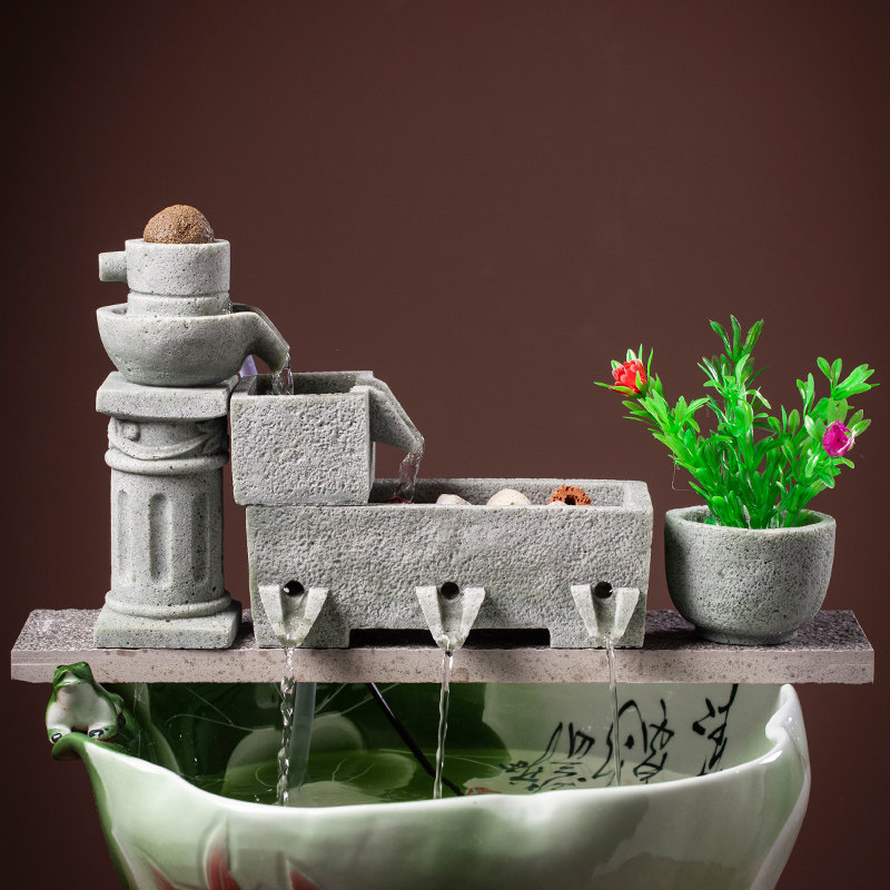 循环流水鱼缸养鱼过滤器陶瓷室外水池造景假山摆件增氧,淘宝优惠券,粉丝福利购,淘宝优惠卷