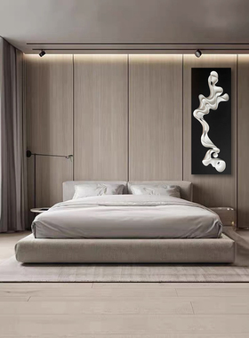 黑白立体浮雕客厅玄关酒装饰画