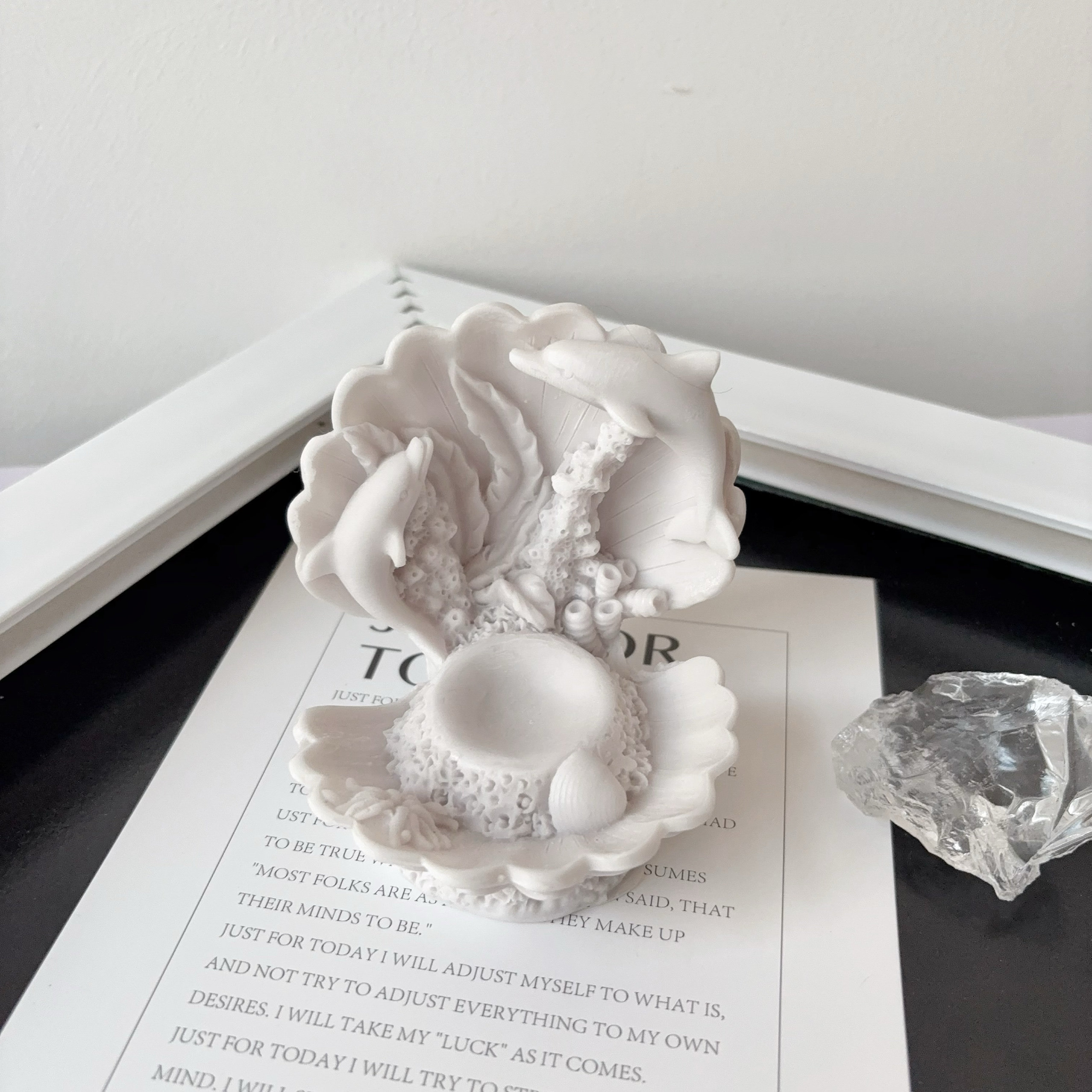 海底世界贝壳水晶球底座树脂底座桌面装饰摆件球托海豚创意时尚,淘宝优惠券,粉丝福利购,淘宝优惠卷