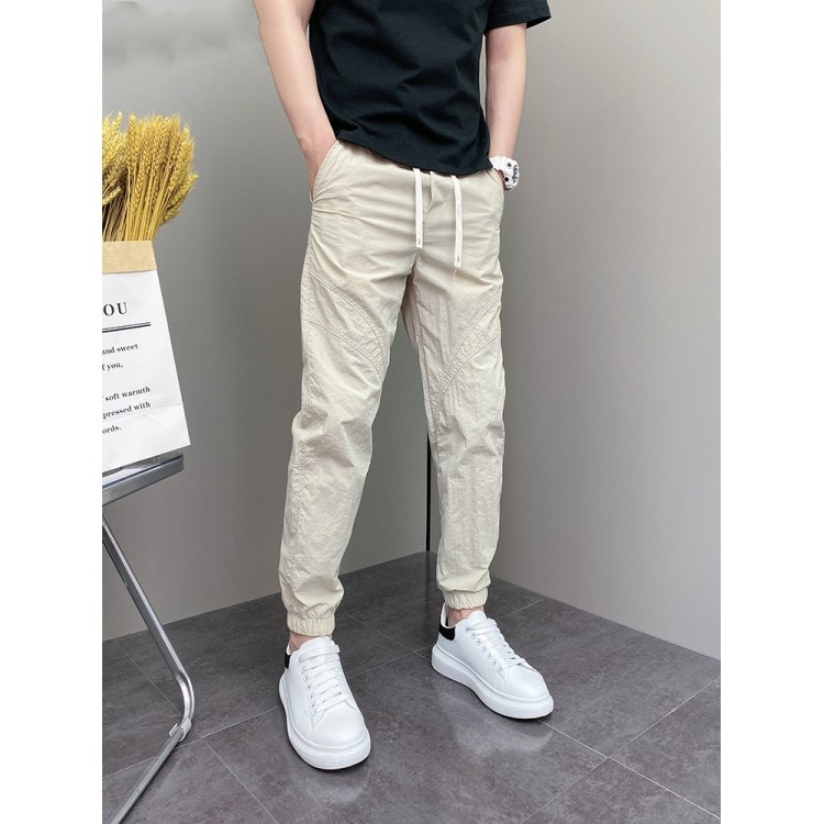 夏季薄款冰丝速干束脚裤男士痞帅潮牌休闲裤时尚工装裤宽松哈伦裤,淘宝优惠券,粉丝福利购,淘宝优惠卷