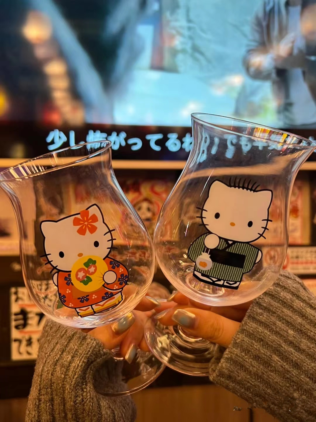 是个可爱的百货店hellokitty高脚杯高颜值红酒杯香槟杯果汁杯-图1