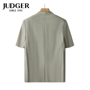 JUDGER庄吉西装男士半袖西服 休闲薄款半里西服外套