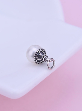 新款s925韩版时尚配件珍珠吊坠