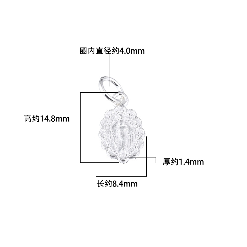 S925纯银吊坠配件DIY手工串珠编绳手链项链挂件饰品珍珠配件材料 - 图3