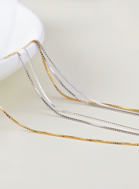 diy纯银螺纹旋转扣项链