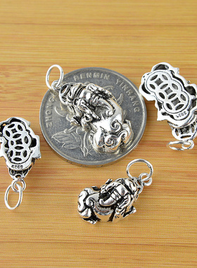 diy纯银貔貅吊坠手串饰品材料