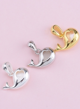 diy纯银珍珠挂件项链吊坠