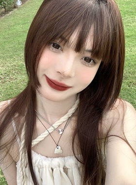 ins双层简约不规则爱心锁骨项链