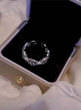 满天星戒指女开口可调节戒指