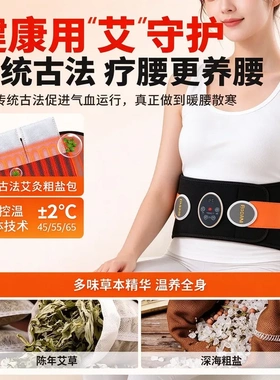 腰部按摩器气囊按摩电热护腰腰部振动保暖腰带腰间盘腰椎按摩礼物
