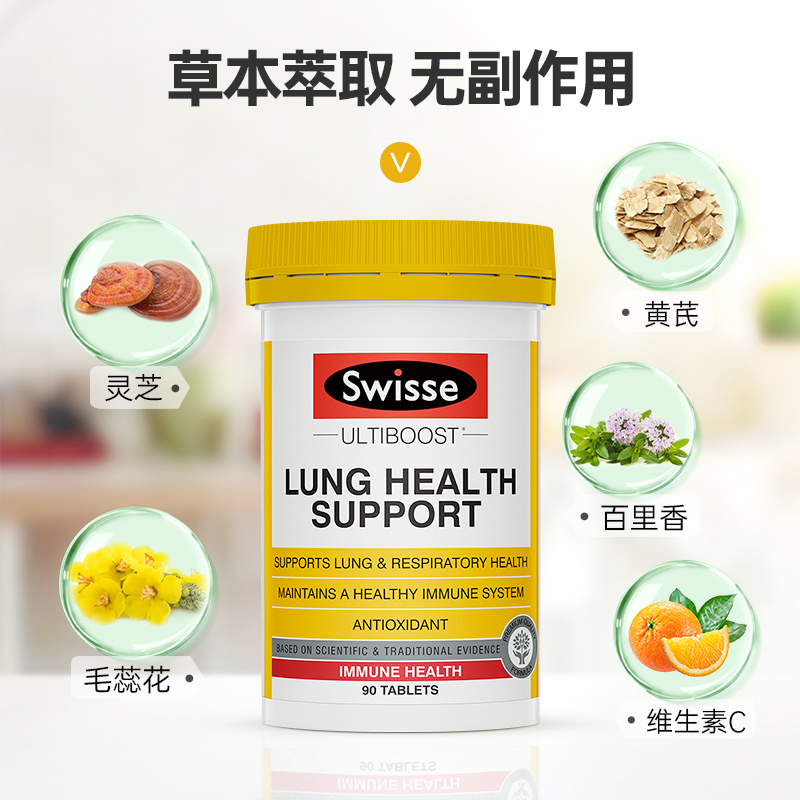 斯维诗swisse清肺片肺部保健品清道夫护肺润肺吸烟清肺养肺肺动力 - 图2