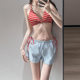 Bikini new retro striped split swimsuit