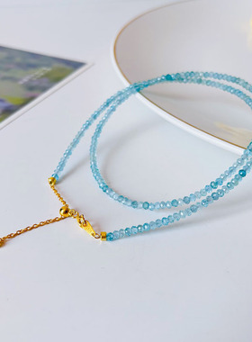 泰国佛牌链天然磷灰石锁骨链s925银水晶唐卡挂链小佛牌专用链