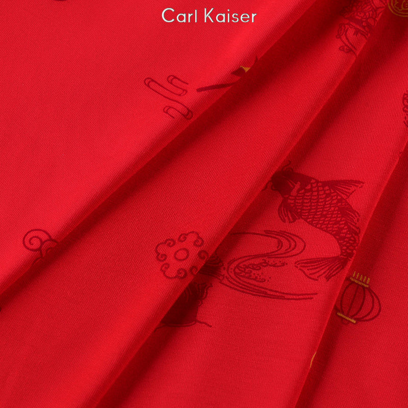 Carl Kaiser马年男士本命年莫代尔红色印花中腰内裤无痕平角礼盒,淘宝优惠券,粉丝福利购,淘宝优惠卷