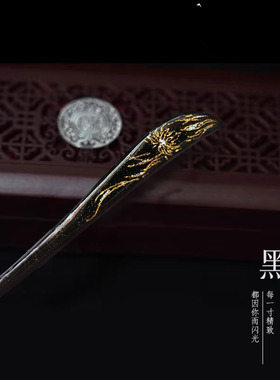 爆款黑檀木传统发簪古风盘发发钗新款非遗手工中式汉服马面裙发饰
