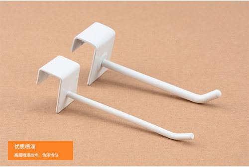 卡方钩方管挂钩小饰品展示架超市货架横杆配件钩子加粗黑白色1.5 - 图3