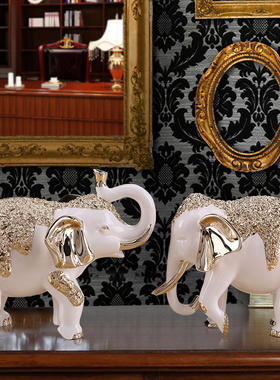 实用电视柜工艺大象摆件结婚礼物