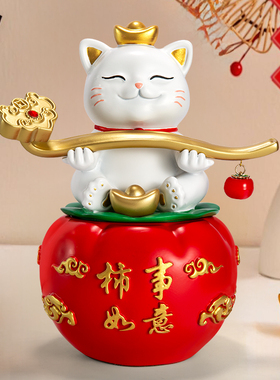 锦庐原创招财猫摆件创意