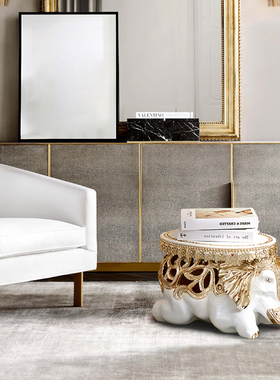 大象凳子可爱风客厅玄关家居装饰