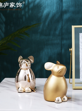吉祥欧式风生肖鼠年台面工艺品