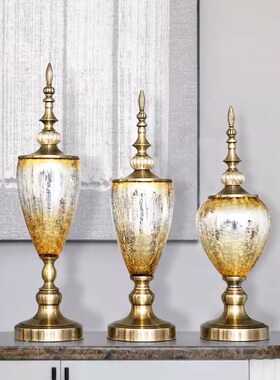 摆设欧式风玻璃样板电视柜摆件