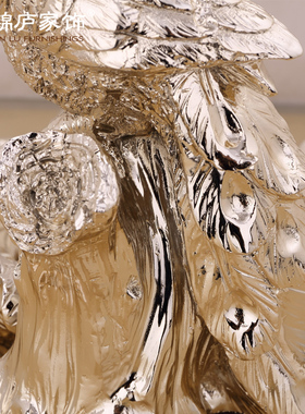 孔雀欧式风树脂茶几新婚乔迁礼物