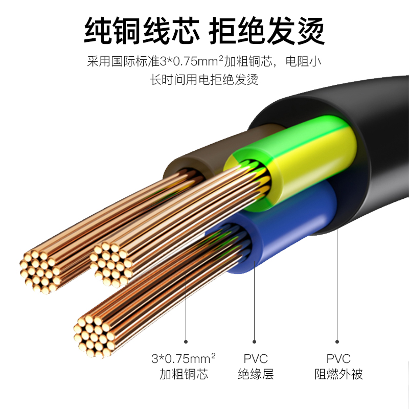 金陵声宝联想笔记本电源线三孔梅花thinkpad电脑充电适配器便携通用宏基AC线带插头3芯适用华硕戴尔惠普神舟 - 图3