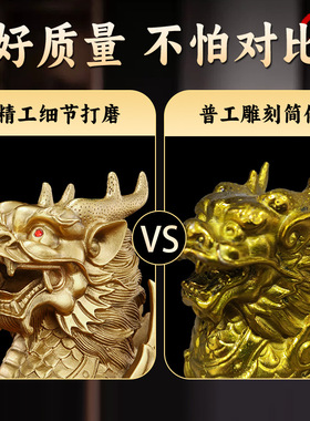 【送礼首选】黄铜麒麟八卦财富