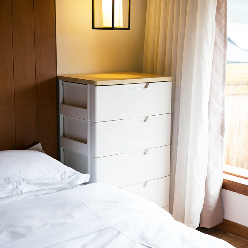 爱丽思收纳柜抽屉式日本塑料置物柜爱丽丝儿童衣柜宝宝储物五斗柜 - 图1