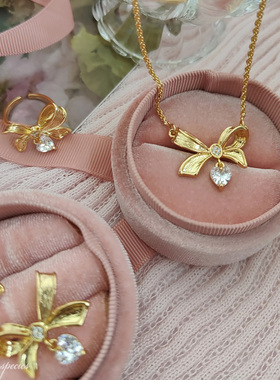 复古金色蝴蝶项链简约甜美感