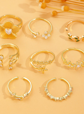 铜欧美新款韩版时尚清戒指/指环