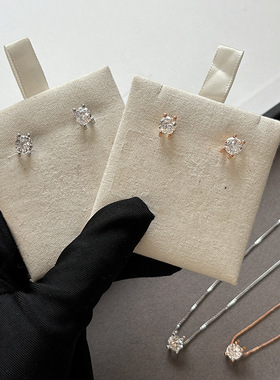 胖迪锁骨链新款鼻屎钻锆石项链