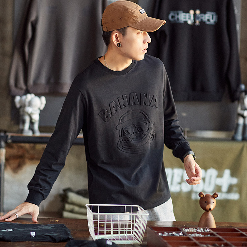 唐狮长袖t恤2021秋季新款打底衫 唐狮喜之乐T恤