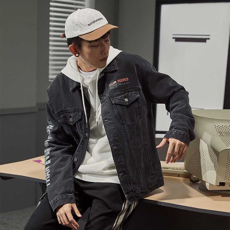 唐狮牛仔2021秋装新款韩版潮流夹克 唐狮喜之乐夹克