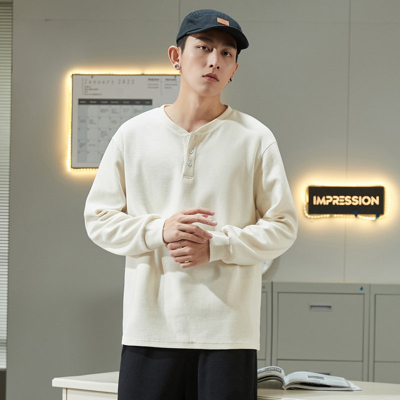 唐狮2022春季新款长袖t恤男打底衫 唐狮喜之乐T恤