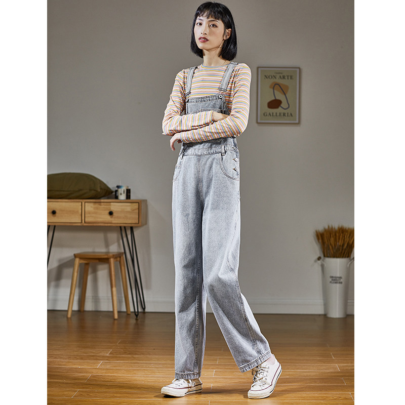 唐狮官方旗舰店2020秋女韩版牛仔裤 唐狮福悠牛仔裤